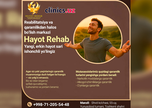 Hayot Rehab — Reabilitatsiya va qaramlikdan halos bo‘lish markazi — yangi, erkin hayot sari ishonchli yo‘lingiz